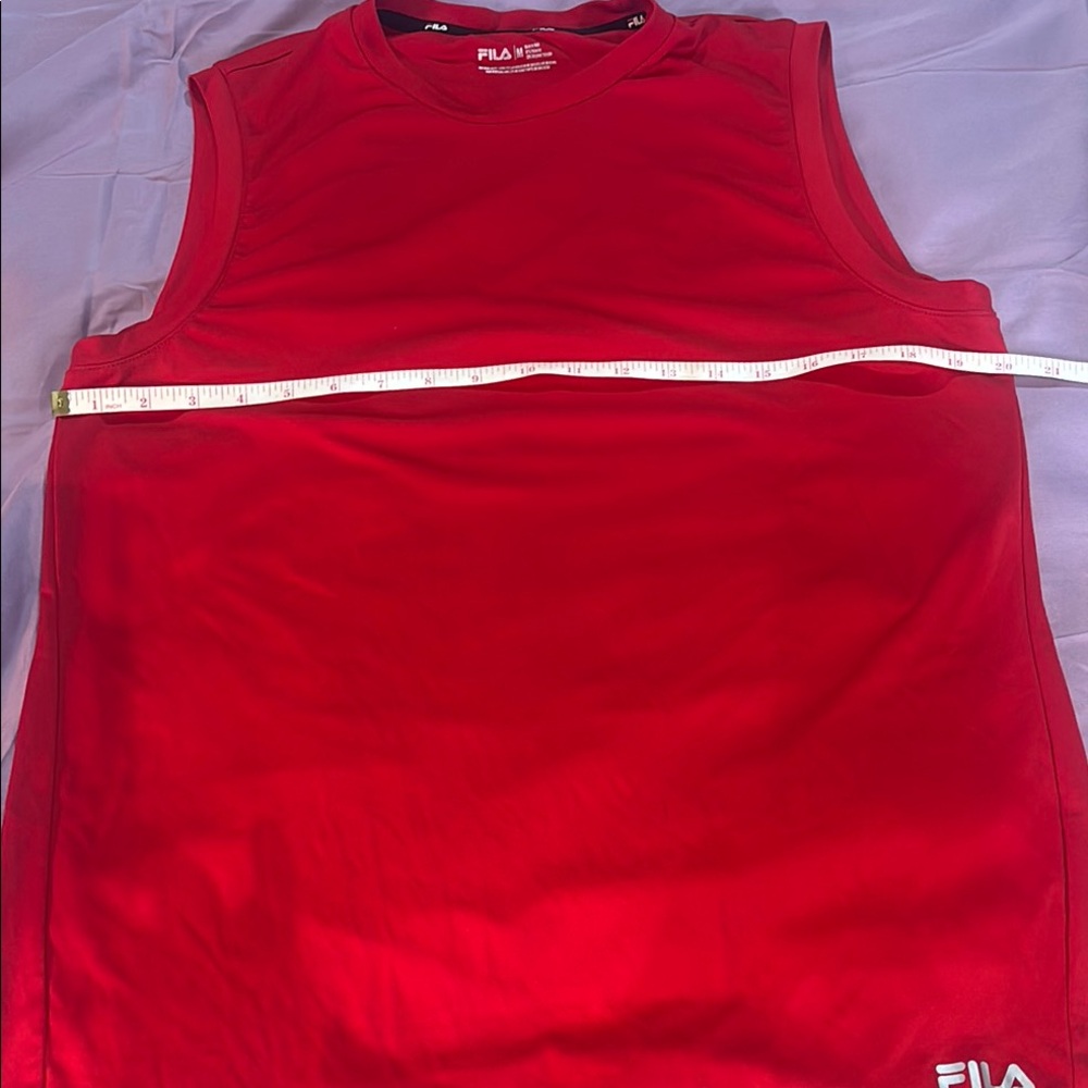 Fila Red Sleeveless Muscle Tee - Picture 3 of 5